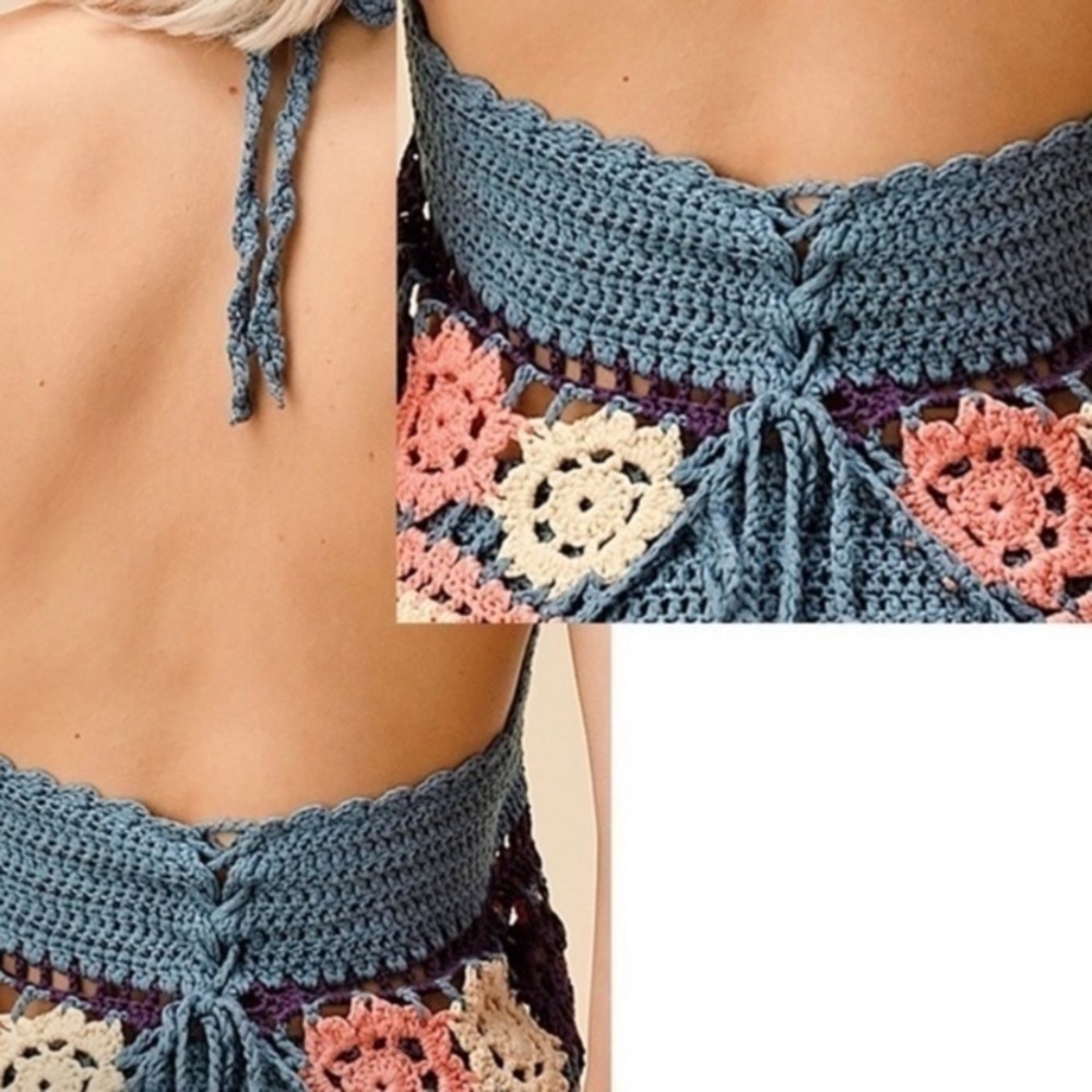 Boho Chic crochet halter top skirt set - Picture 5 of 5